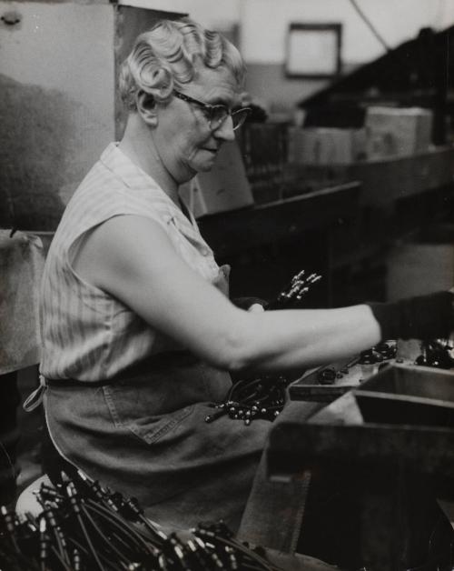 Female worker for Ford, Detroit, Michigan, USA