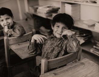 Inuit children in school in Tuktuyaktuk, Canada