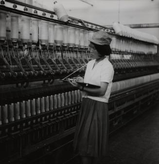 Female worker at rope factory, Japan