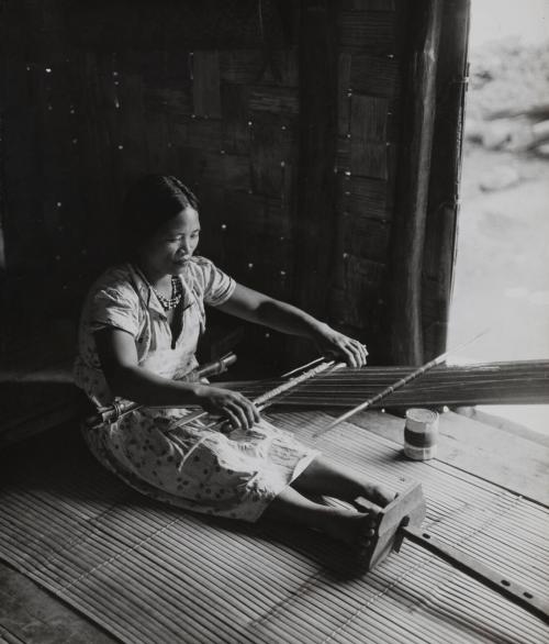 A woman at her loom, Malaysia