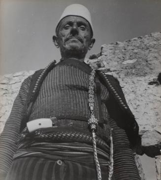 Old farmer with weapon under his belt from Scutari, Albania