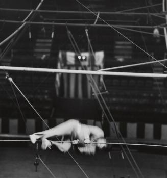 Harold Alzana rotating on high wire, Ringling Brothers Circus
