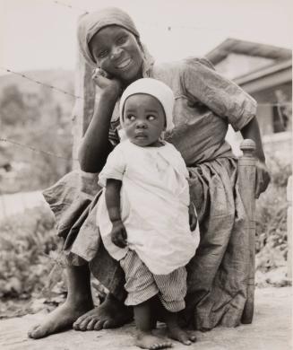 Natural poise of mother and child typifies Haitians, Haiti
