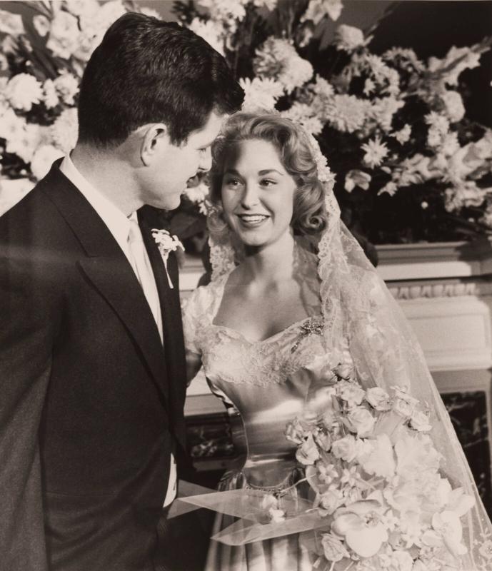 Ted Kennedy And Joan Bennett On Their Wedding Day New York November 29 1958 Works Emuseum