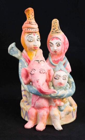 [Group image (Dikara) of Shiva, Parvati and their sons]