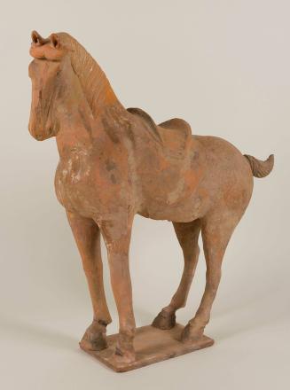 [Painted pottery horse]