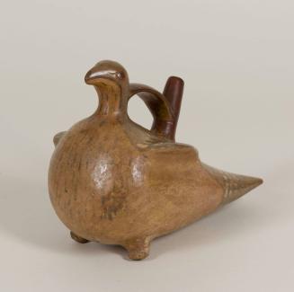 [Stirrup pot with bird]