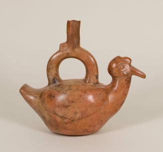 [Stirrup pot with bird]