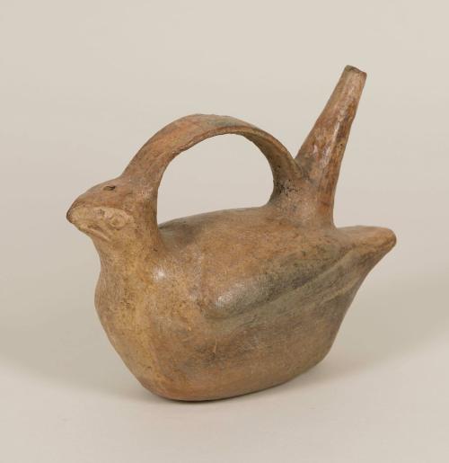 [Stirrup pot with bird]