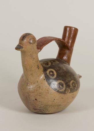 [Stirrup pot with duck]