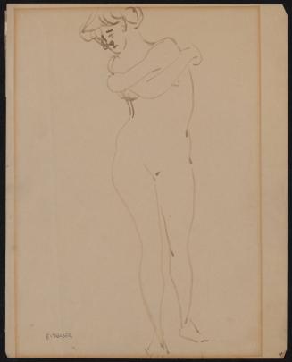 Standing Female Nude with arms crossed