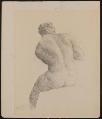 Seated Male Nude back view