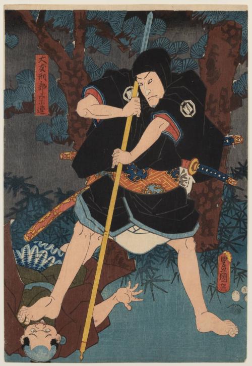 Two Kabuki Actors Battling