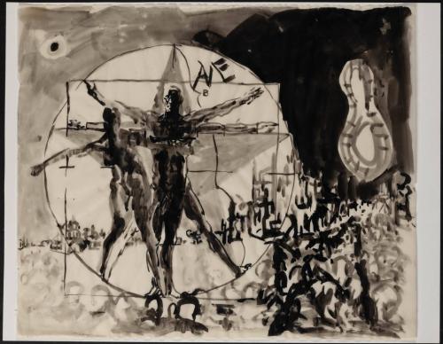 [Study for mural "Man and His Universe"]