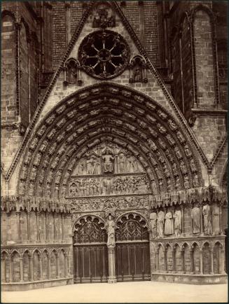 untitled [view of entrance of cathedral, relief sculptures of Last Judgment]