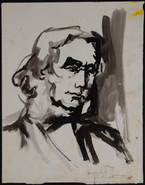 [Study for mural "Man and His Universe"]