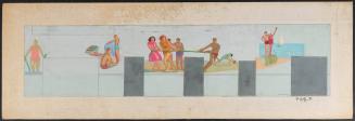 Mural Sketch, Bathers