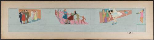 [Mural sketch, dancers]