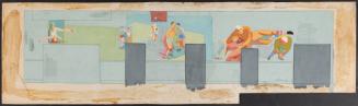 [Mural sketch, sports]