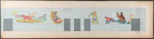 [Mural sketch, Circus, amusement park]