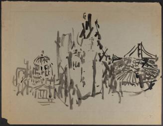 [Sketch of buildings and bridge]