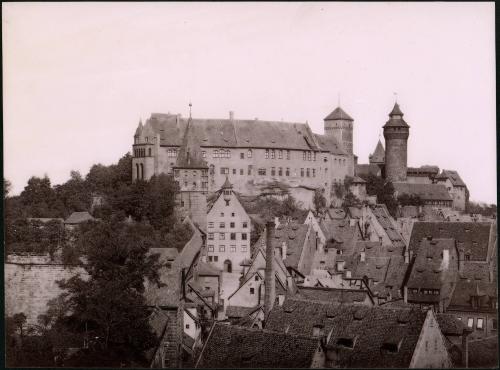 untitled [landscape, distant view of city wall, rooftops and cathedral]