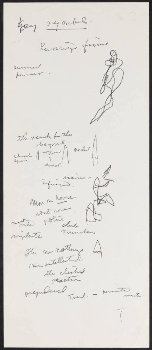 [Symbols and words for mural "Man and His Universe"]