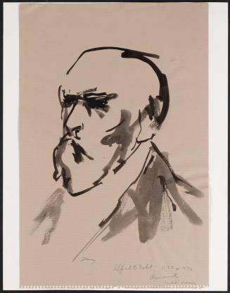 Portrait sketch of Alfred B. Nobel
