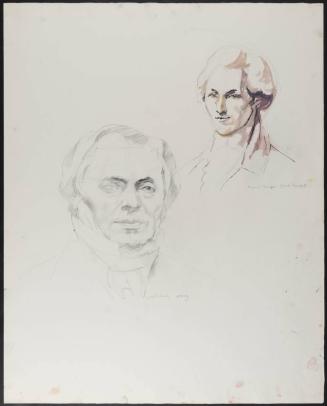Portrait sketches of Joseph Henry and Count Rumsford