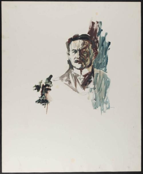[Portrait sketch for "Man and His Universe"]