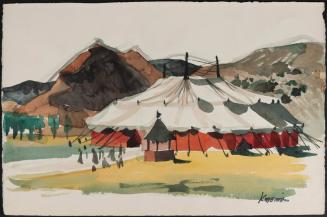 [Landscape with big tent]