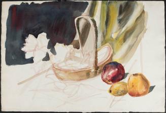 [Unfinished sketch of fruit and basket]