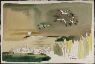 [Untitled - marsh scene (verso)]