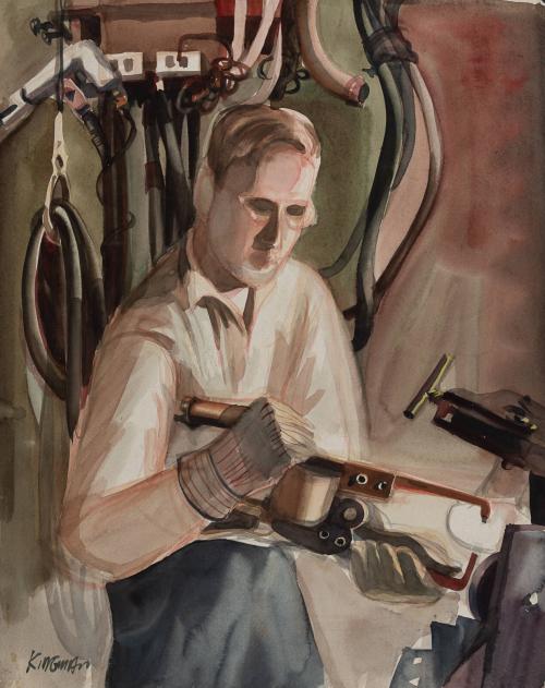 [Man welding]