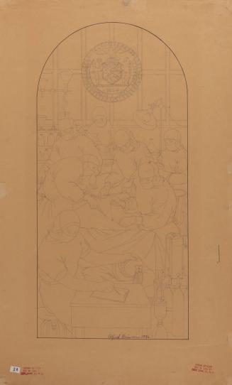 Line Sketch of Harlem Hospital Mural