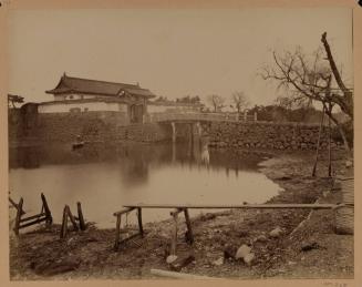 Castle moat, bridge in disrepair