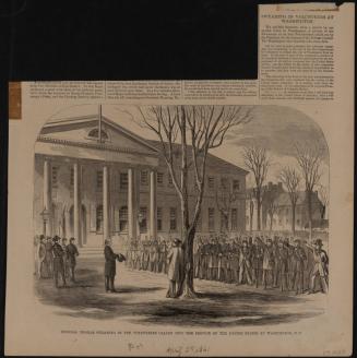 General Thomas Swearing in the Volunteers, Called into the Service of the U S at Washington, D.C.;