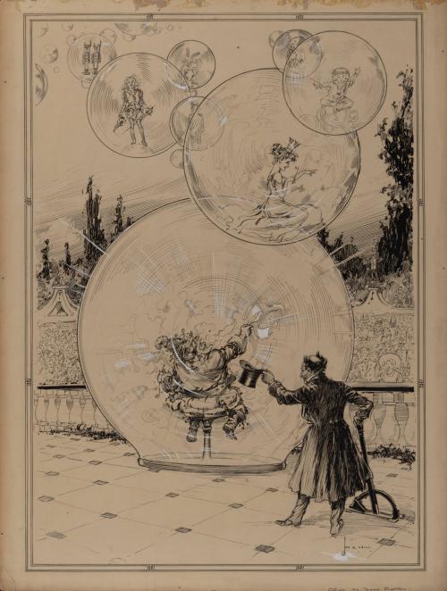 “The Wizard Blew a Bubble Around Santa Claus,”  from The Road to Oz, Page 254