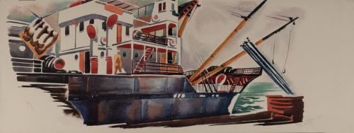 Boat at Dock, Corpus Christi Mural