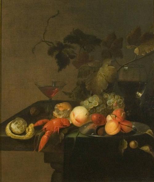 [Still life with fruit and lobster]