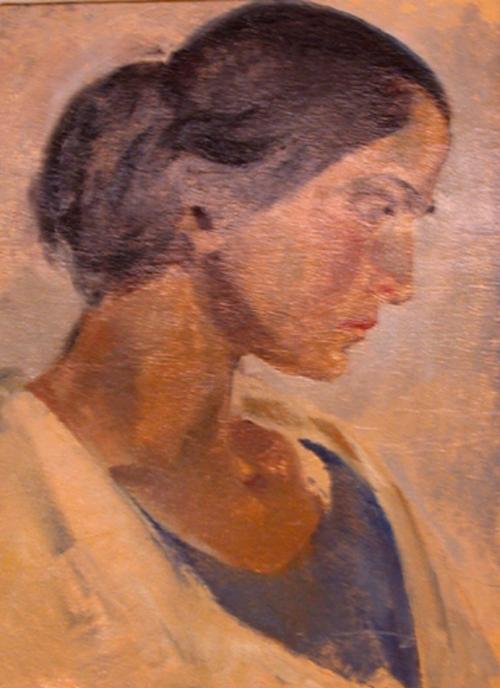 Portrait of a woman in profile