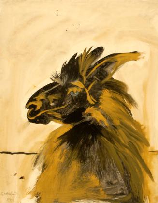 Untitled, head of a goat