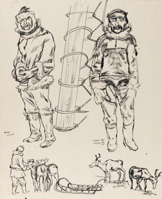 Sketch of Commodore Peary, return from Pole 1909