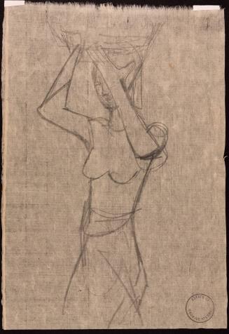 Study of a Balinese woman with basket on head