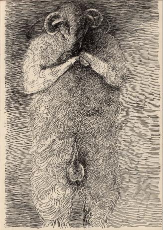 untitled [grotesque, male figure with ram head]