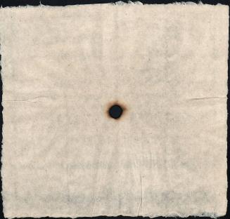 untitled [burned hole in paper]