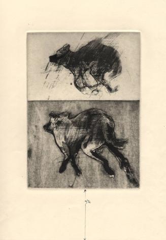 untitled [two running dogs]