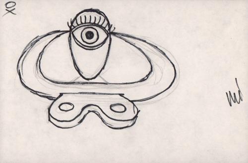 (15)  untitled [sketch, cyclops creature]