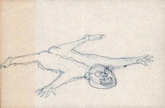 (42)  untitled [sketch, man-skin rug]