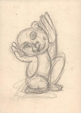 (54)  untitled [sketch, crouching creature]